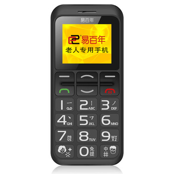 易百年老人手机Ez609 移动/联通2G 黑+红