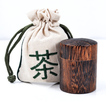 
                                        
                                        华威礼业 烧桐木便携式随身茶叶罐（小脚）迷你随身茶叶盒收纳盒手工抹茶盒 迷你直桶                