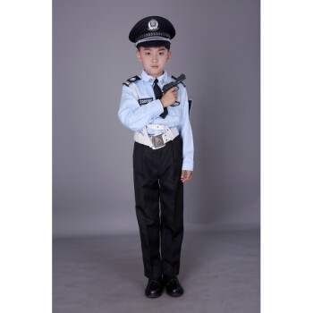 儿童小军装小交警演出服小警察制服小孩男女衣服表演服