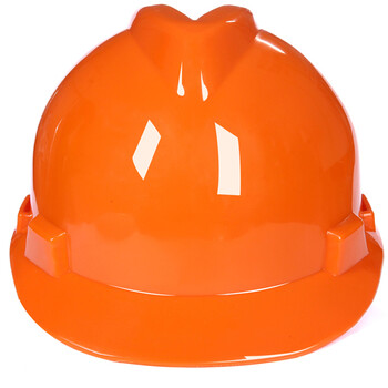 abs安全帽工地防砸帽高强度透气矿工帽 劳保 电力 工程 橘色 均码 v型