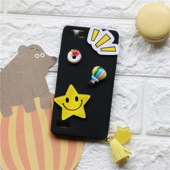 oppo a33手机壳女款 oppoa33m手机套硅胶软防摔保护套支架流苏921 黑