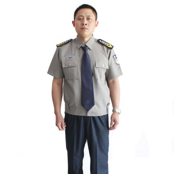 建超服飾保安服長袖襯衫 2011式長袖灰色春夏季安保工作襯衣含肩章