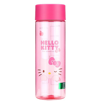 Hellokitty博雅休闲随饮杯350ML学生安全无毒无味水杯KT-3640玫红