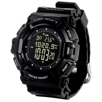 天摩(tomo)户外运动手表 海拔气压温度夜光跑秒多功能登山表男 男士