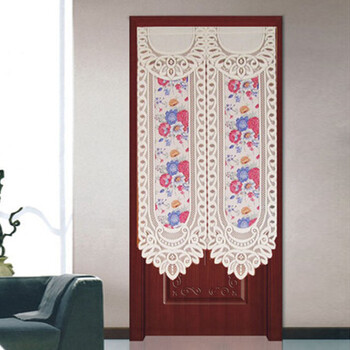 物有物语 布艺门帘 风水挂帘花卉隔断卧室门帘 红牡丹 85*150cm