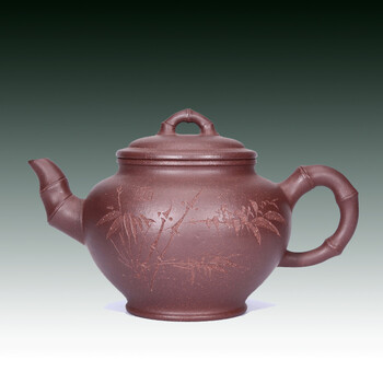 笑樱竹节壶 邵军亚紫泥 宜兴名家原矿手工紫砂茶壶茶具 220ml