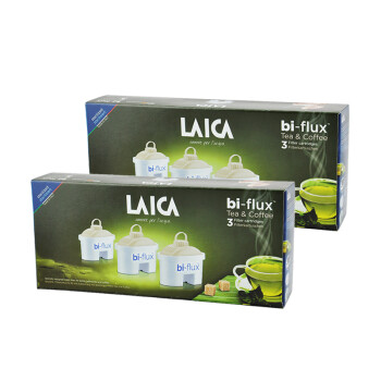 莱卡LAICA 滤水壶直饮净水壶滤芯自来水净化器通用双导流滤芯 弱碱性水F0M 加强版六只装
