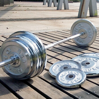 哑铃杠铃两用杠铃杠健身电镀50kg杠铃举重杠铃 70kg