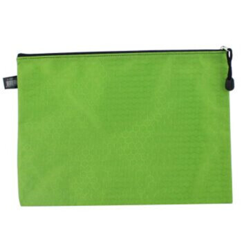 韩版彩色足球纹拉链袋 A4彩色足球纹文件袋防水 A4绿色