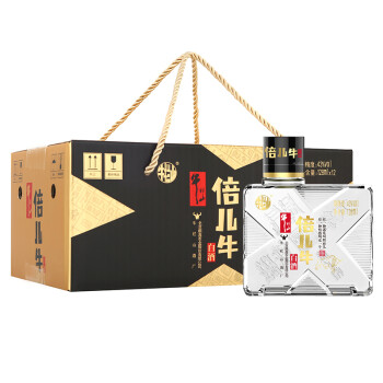 牛栏山 白酒 清香风格 倍儿牛 二锅头小酒 43度 128ml*12瓶 礼盒装