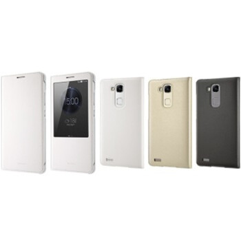 
                                        华为（HUAWEI）mate7原装带开窗智能皮套/手机壳/保护套 原装Mate7保护套米色                