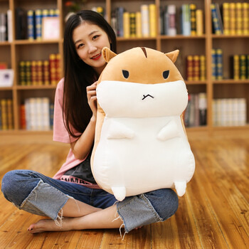 毛绒玩具公仔熊猫咪田鼠抱枕大号布娃娃圣诞情人节礼物 棕色生气款 40