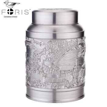 
                                        富瑞斯（Foris） 富瑞斯 大号茶叶罐 手工醒茶罐 锡罐 储物罐 锡器1斤装 茶具 灌子 储存罐 大号清明上河图                
