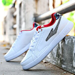 鸿星尔克男鞋运动板鞋男秋冬季男士滑板鞋时尚耐磨旅游鞋 正白/大红 42