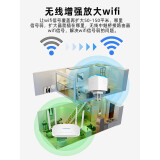 乐光 迷你无线路由器有线转wifi小型家用AP桥接穿墙信号中继放大器小巧随身便携式即插即用 300M中继器+1米网线