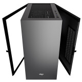 爱国者（aigo）YOGO K1钛灰色 超高兼容性 9风扇位 电脑机箱（支持E-ATX/ATX主板/双360水冷/钢化玻璃全侧）