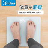 美的（Midea)体重秤家用健康电子秤高精度智能体重秤Led显示健身减肥运动MS-CW4白色