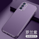 凡盾 OPPO Reno6手机壳金属壳Reno6Pro保护套6Pro+镜头全包外壳磨砂壳硅胶软边男 OPPO Reno6【石墨黑】+屏幕保护膜