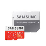 三星（SAMSUNG）256GB TF（MicroSD）存储卡 U3 C10 4K EVO升级版+内存卡 读速100MB/s 写速90MB/s赠SD适配器