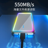 朗科（Netac）500GB Type-c USB3.2 移动固态硬盘（PSSD）ZR 读速高达550MB/s RGB炫光灯效 防震耐用
