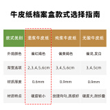 得力(deli)20mm混浆250g牛皮纸文件盒 档案盒 党建财务收纳盒10个装/组 63201