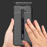 诺迪欧【壳膜套装】opporeno2手机壳OPPO Reno2Z保护套荔枝纹全包软壳防摔硅胶外壳 oppo Reno2荔枝纹软壳-经典黑