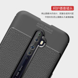 诺迪欧【壳膜套装】opporeno2手机壳OPPO Reno2Z保护套荔枝纹全包软壳防摔硅胶外壳 oppo Reno2荔枝纹软壳-经典黑