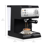 东菱（Donlim） 咖啡机家用 20bar意式浓缩 蒸汽打奶泡 咖啡机DL-KF6001