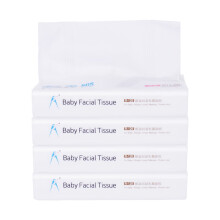 A+乳霜纸巾婴儿抽纸保湿护肤面巾纸 润湿4层46抽*4包