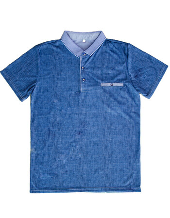 男爸爸t恤男装短袖衫夏季薄款翻领polo衫大码休闲上衣 a-01纯蓝色冰丝