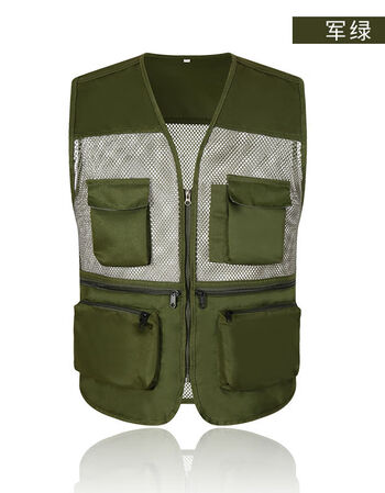 服马甲劳保服背心夏装代驾背心男施工马甲定制印logo军绿色l100120斤