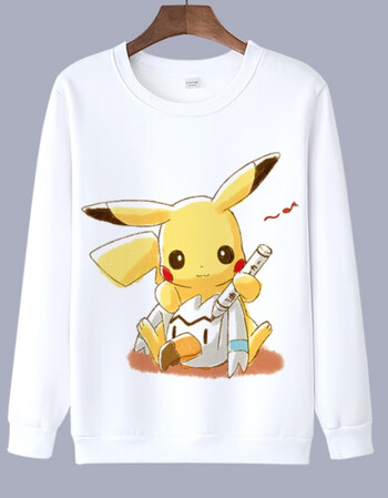 皮卡丘卫衣男女情侣装 宠物小精灵秋冬长袖套头卡通动漫周边衣服 【41
