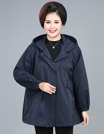 女装加肥加大胖妈妈装外套200斤胖衣服特体风衣超大号sw2901深蓝色3xl
