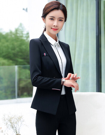 小西服ol白领商务面试正装职业套装女秋冬新款时尚工作服工装衬衫西装