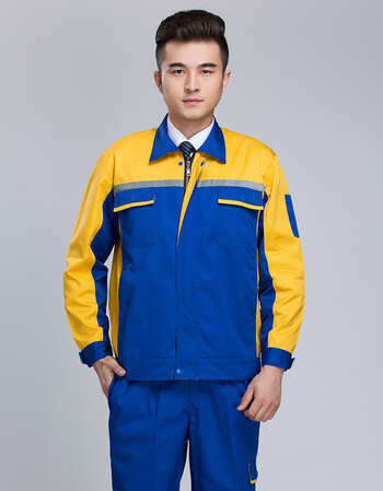 工作服套装男汽修工程劳保服流水线长袖工程服车间劳保服长袖 男款