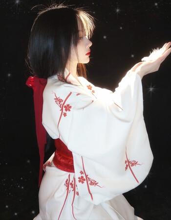 神明少女和服女日式浴衣正装改良套装日系和风影楼复古写真连衣裙和服 大蝴蝶结 白色手袋m 图片价格品牌报价 京东