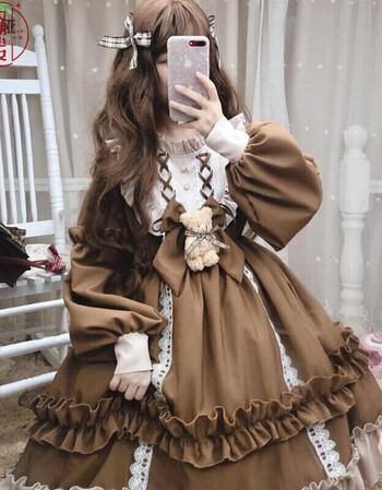 洛丽塔lo裙全套可爱萝莉学生洋装连衣裙新款lolita软妹裙萝莉塔洛莉塔