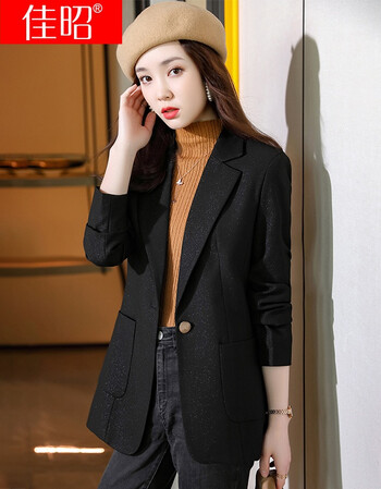 佳昭复古西装外套女春秋2021新款韩版气质大码上衣小个子女装长袖西服