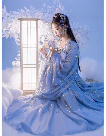 臻一萌汉服女交领齐腰襦裙大袖衫齐胸襦裙学生中国风套装夏款日常表演