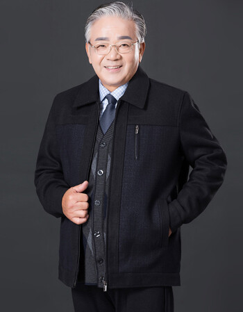 老人家老头春秋外套爸爸装秋冬夹克老人呢子男中老年加绒衣服装爷爷装