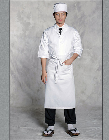 日式厨师服日式料理服装大厨西装款厨师服上衣新款日韩料理 上衣 灯笼