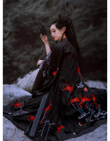 女裝 旗袍/唐裝 筱麥 彼岸花漢服女中國風對襟刺繡春秋夏漢元素古裝