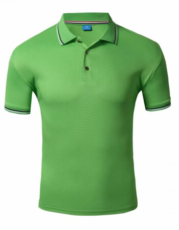 定制diy男士t恤polo衫短袖 订做logo标志印制翻领t恤 绿色 s
