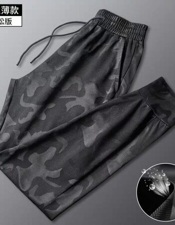 夏季冰丝薄款运动长裤男速干迷彩裤健身宽松休闲裤透气裤子男迷彩冰丝