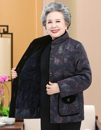 708090岁奶奶装冬装棉衣加厚中老年人女装棉袄加绒加厚婆婆衣服妈妈装