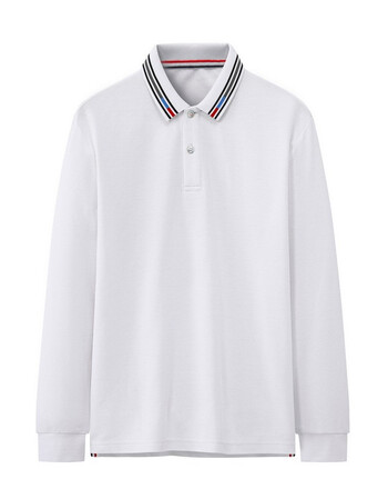 凡客诚品经典休闲翻领长袖polo衫白色xl