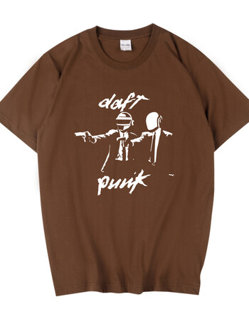 宝凡柏蠢朋克daftpunk傻朋克电子乐队组合联名低俗小说男女短袖棉t恤