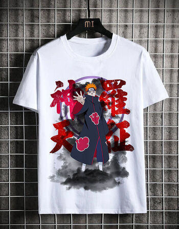 火影忍者t恤短袖男春秋季衣服宇智波鼬佩恩动漫画学生青年潮流宽松sn
