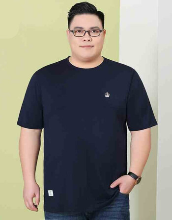 玛尚购 加肥加大码短袖t恤男特体大码肥佬半袖打底衫圆领250斤肥佬