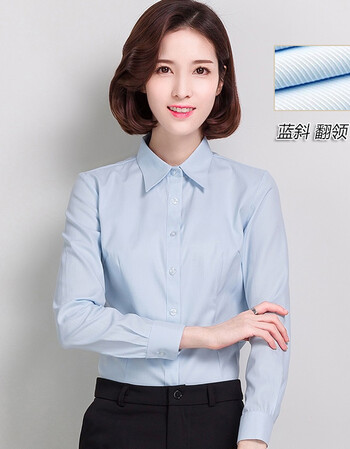 白衬衫女修身型春秋夏季工作服正装工装大号女装白秋冬季女式衬衣女生